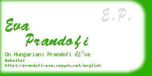 eva prandofi business card